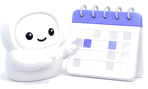 Finn agendando una visita en el calendario